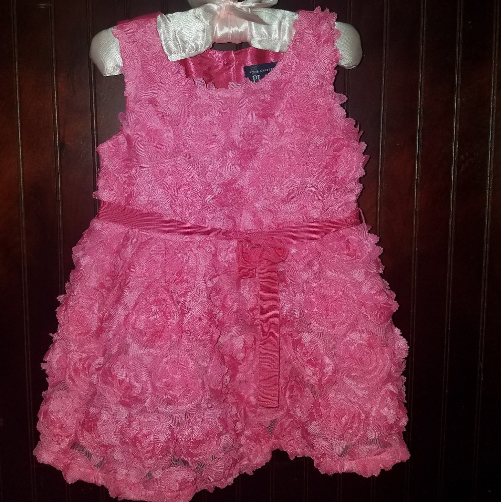 Tropical Rose floral toddler dress